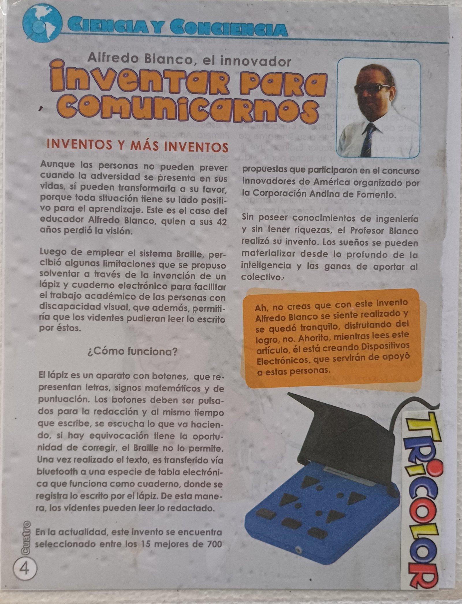 Reportaje en la emblemática Revista Venezolana Tricolor